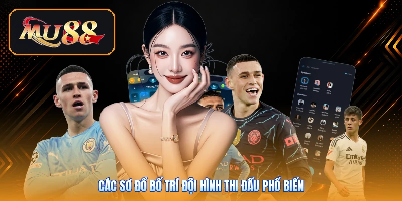 Các sơ đồ bố trí đội hình thi đấu phổ biến