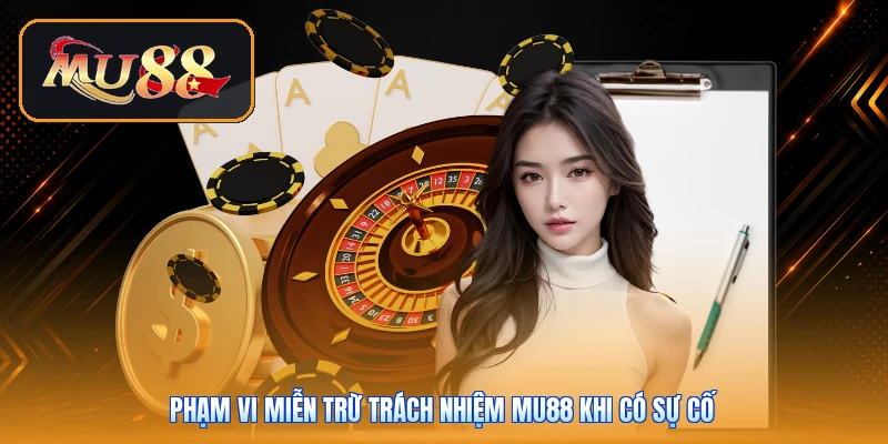 Phạm vi miễn trừ trách nhiệm Mu88 khi có sự cố